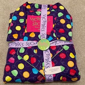 Victoria's Secret After Party Flannel Pajama Set (L), NWT
